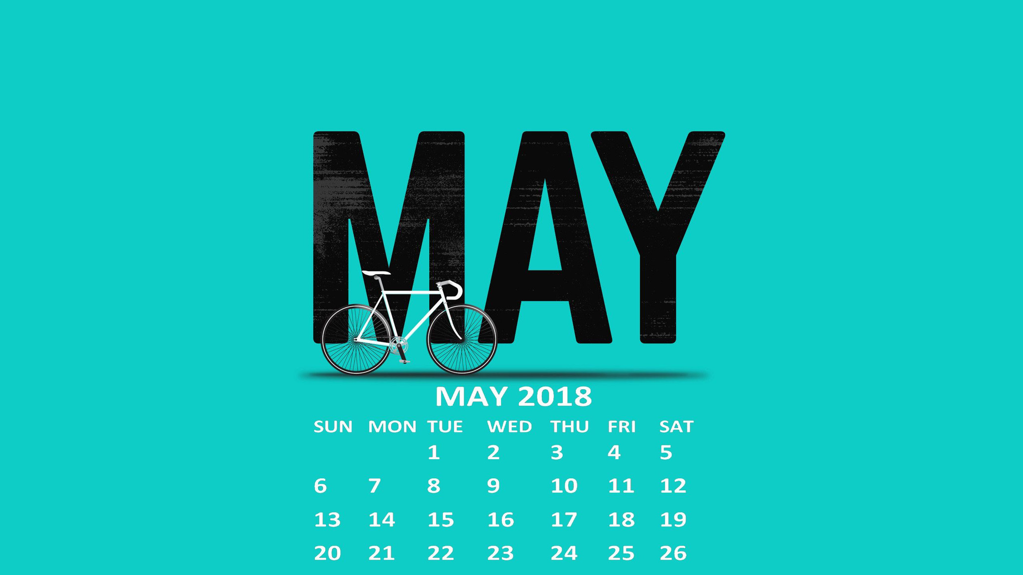 2048x1152, 2k Bicycle May 2018 Wallpaper - Nintendo Calendar - HD Wallpaper 