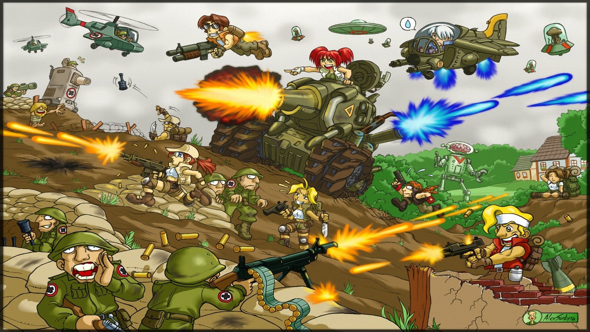 Metal Slug Fan Art - HD Wallpaper 