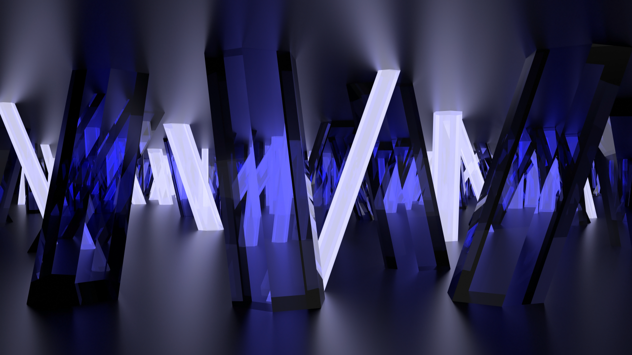 Vertical Objects - Fond D Écran Cristal Bleu - HD Wallpaper 