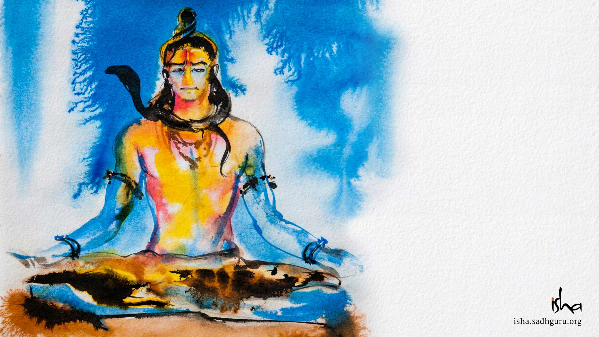 Shiva Isha Paintings - HD Wallpaper 