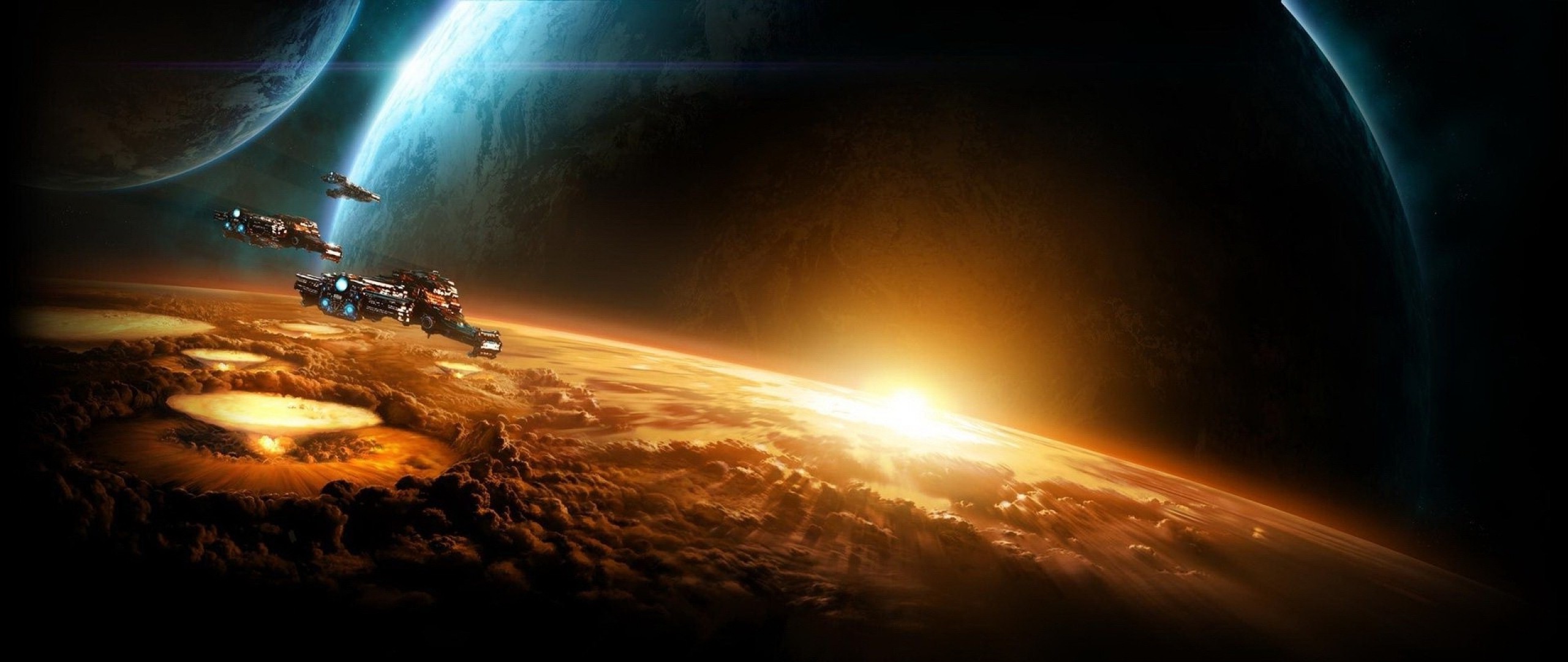 2560 X 1080 Space - HD Wallpaper 