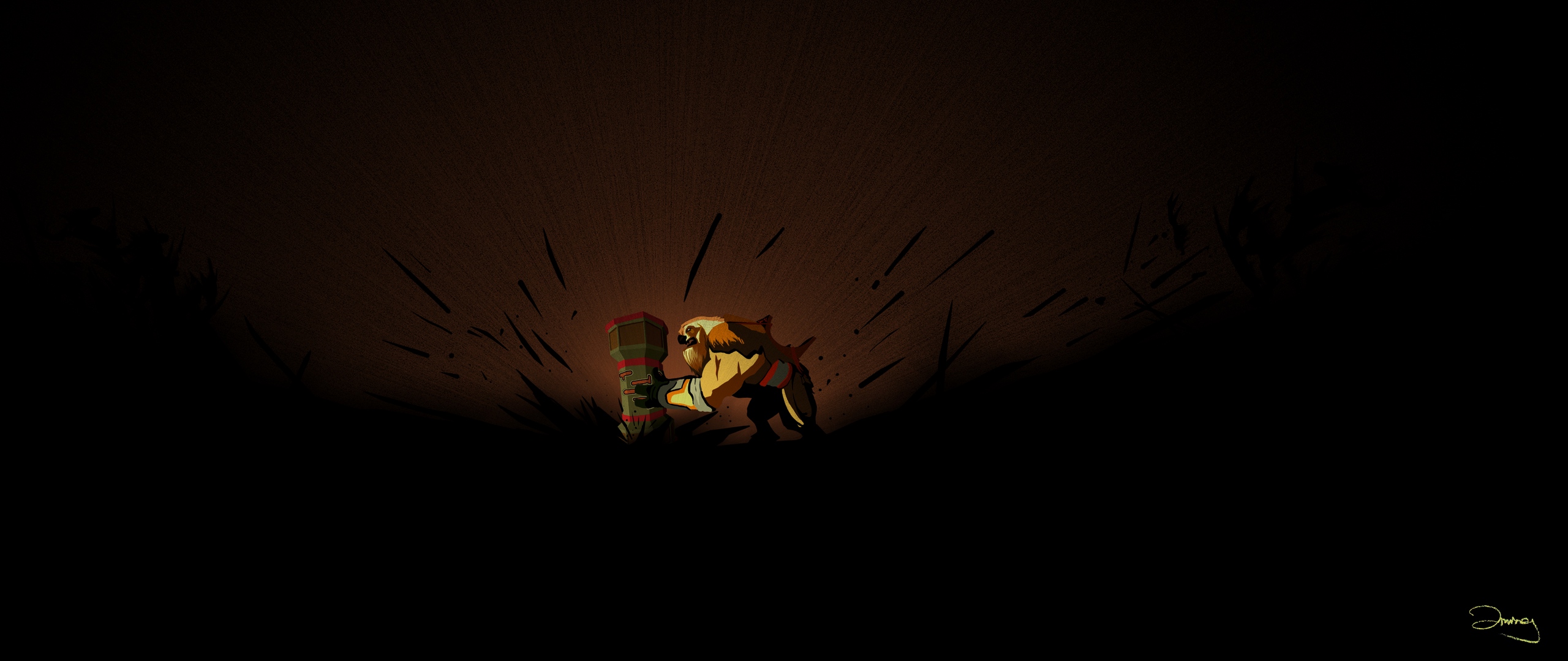 Wallpaper Dota 2, Earthshaker, Art - HD Wallpaper 