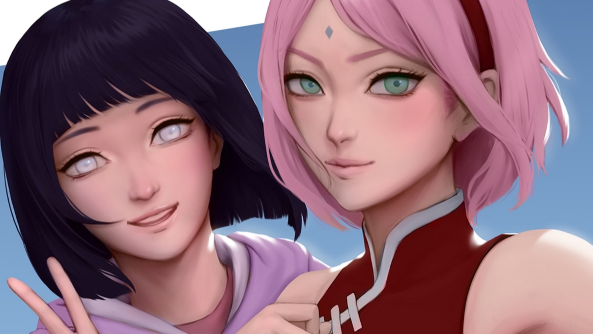 Hinata Hyuga Sakura Haruno - HD Wallpaper 