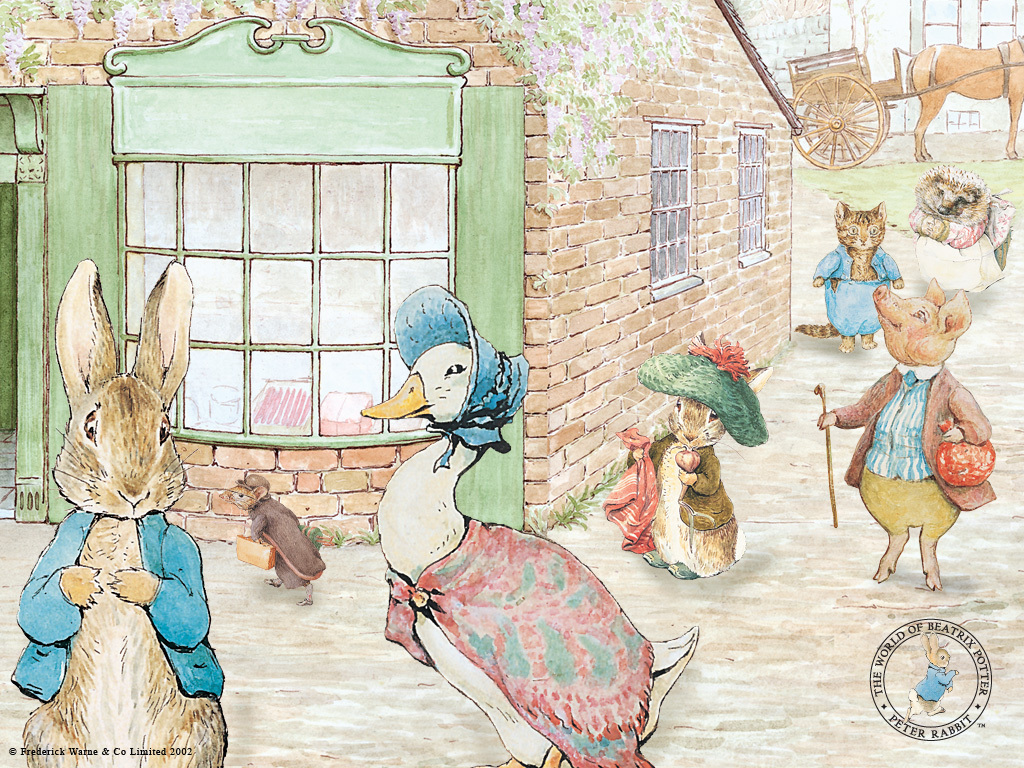 Beatrix Potter - Illustration Peter Rabbit And Friends - 1024x768 ...
