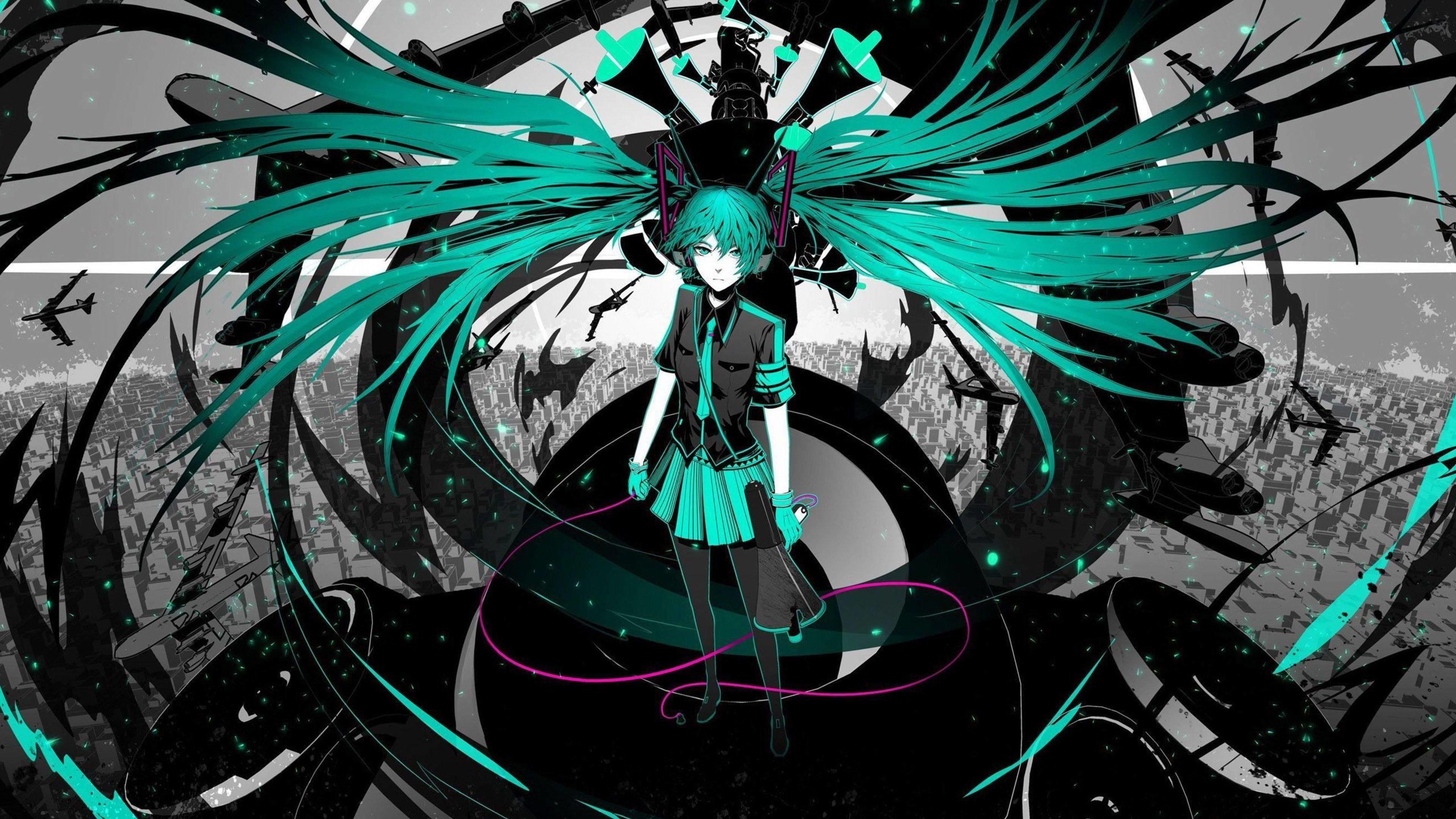 Anime Painting Hd Desktop Wallpaper For K Ultra Hd - Hatsune Miku 4k -  3840x2160 Wallpaper - teahub.io