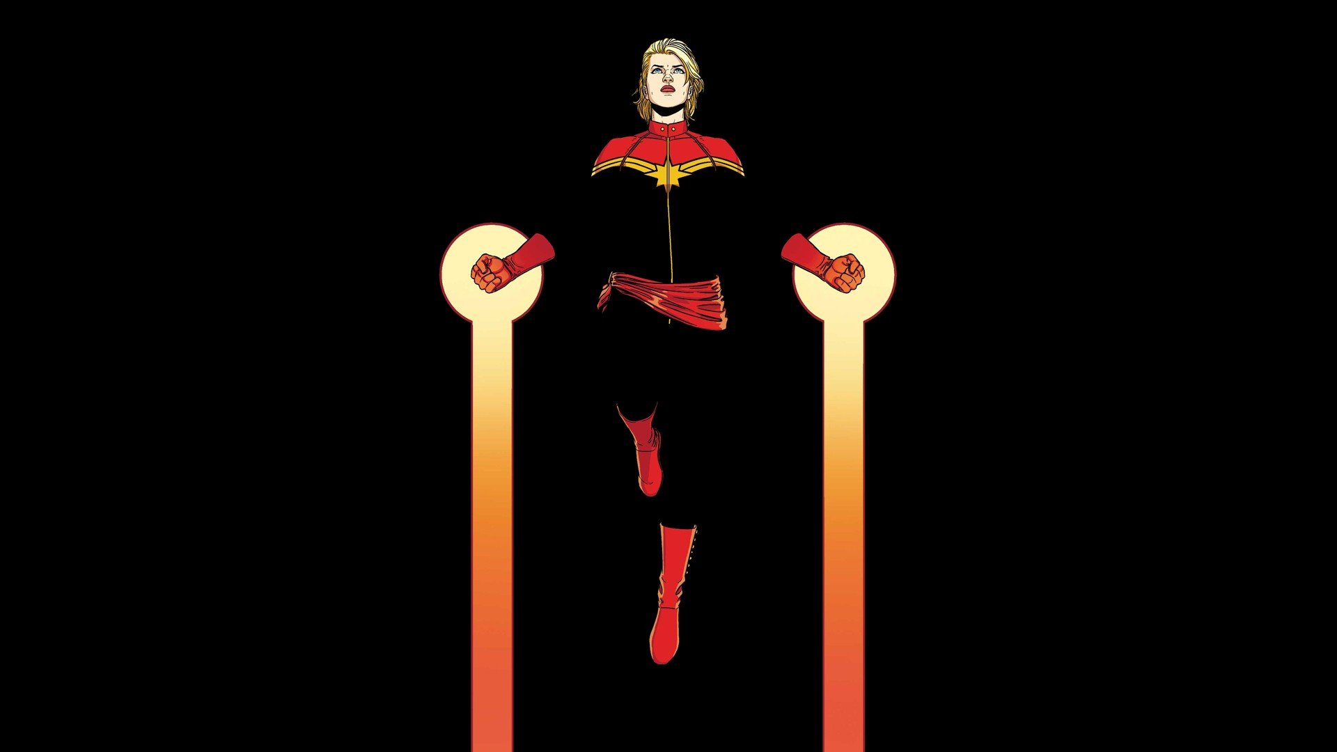 Download Hd 1080p Captain Marvel Computer Wallpaper - Captain Marvel Comics Gif - HD Wallpaper 