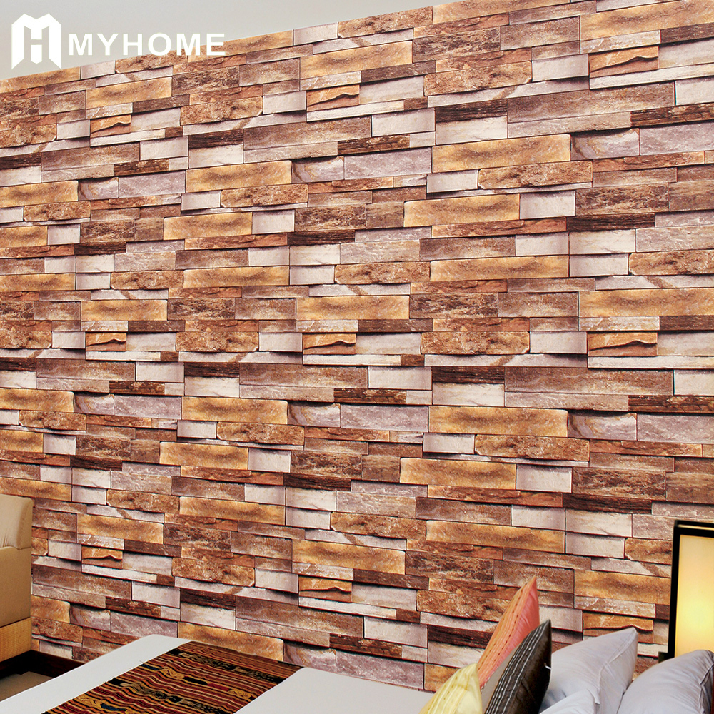 Wholesale Home Decor Pvc 3d Effect Brick Stone Wallpaper - Se454001 - HD Wallpaper 