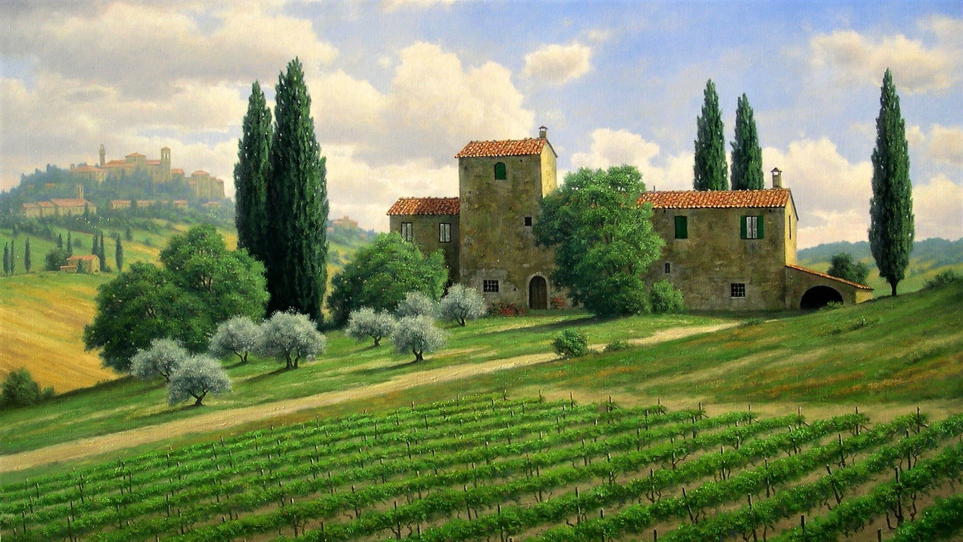 Tuscany Hd Wallpaper 1080p - HD Wallpaper 