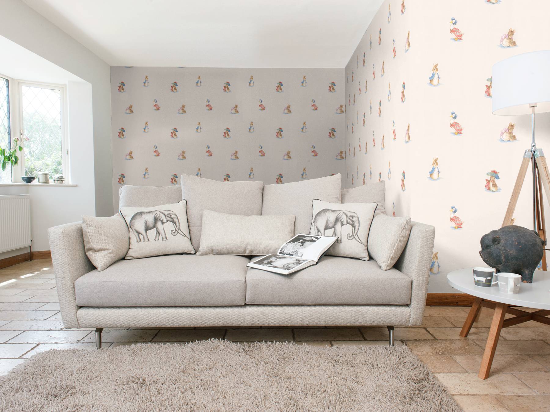 Beatrix Potter Roomset Image - Fern Toile Ralph Lauren - HD Wallpaper 