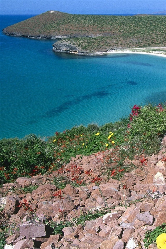 Hd Blue Sea Landscape Apple Iphone Wallpapers - Región De Baja California - HD Wallpaper 