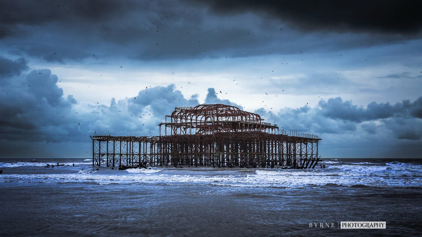 West Pier Brighton-england Travel Scenery Wallpaper2016 - Byrne Photography - HD Wallpaper 