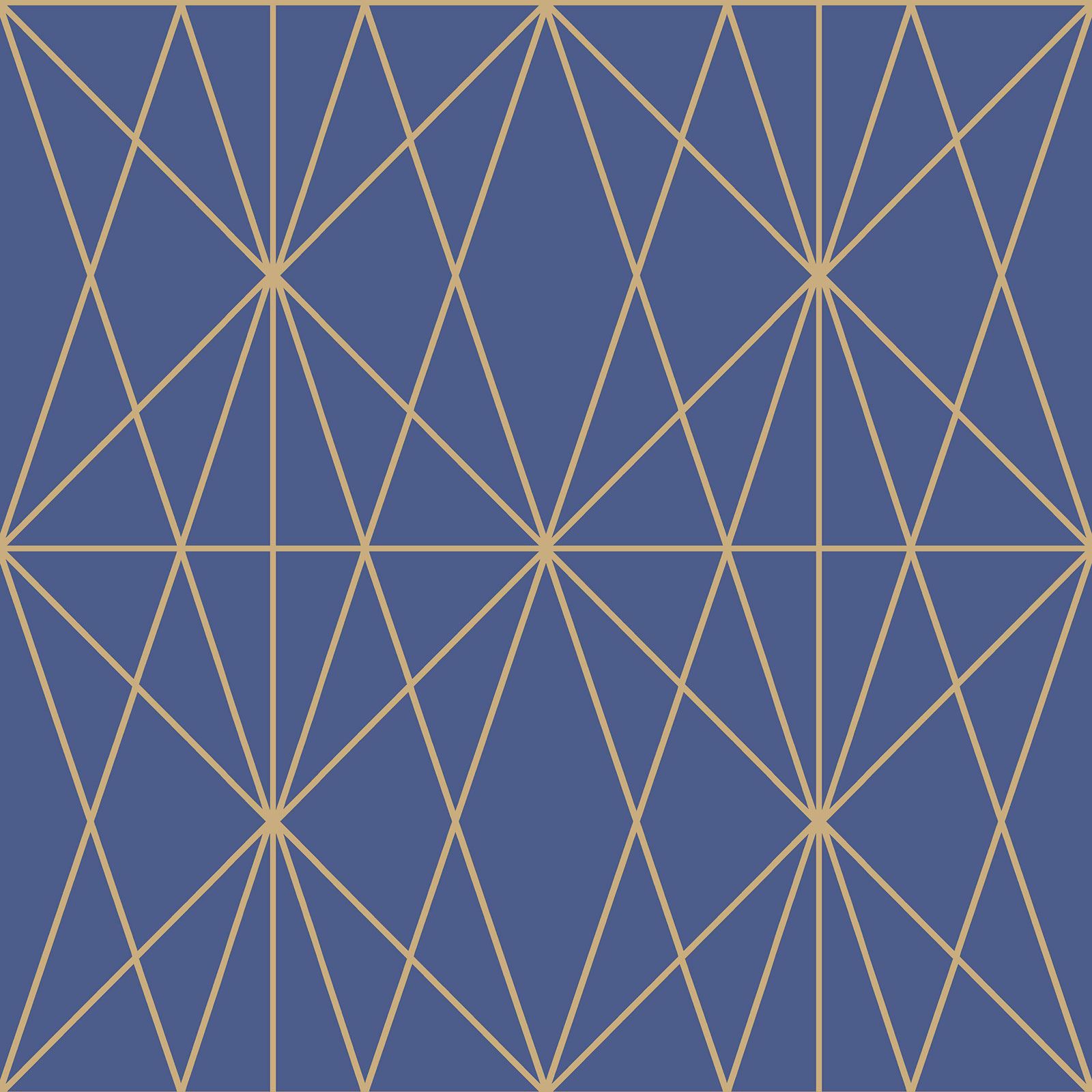 Papier Peint Bleu Et Doré - HD Wallpaper 