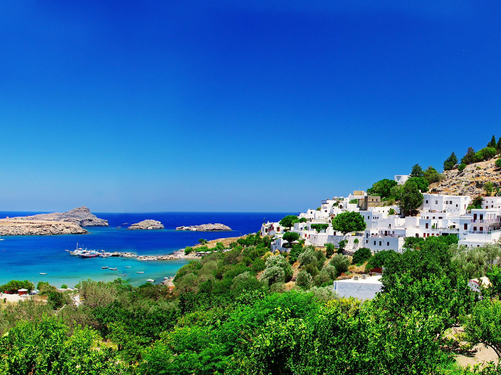 Acropolis Of Lindos - HD Wallpaper 