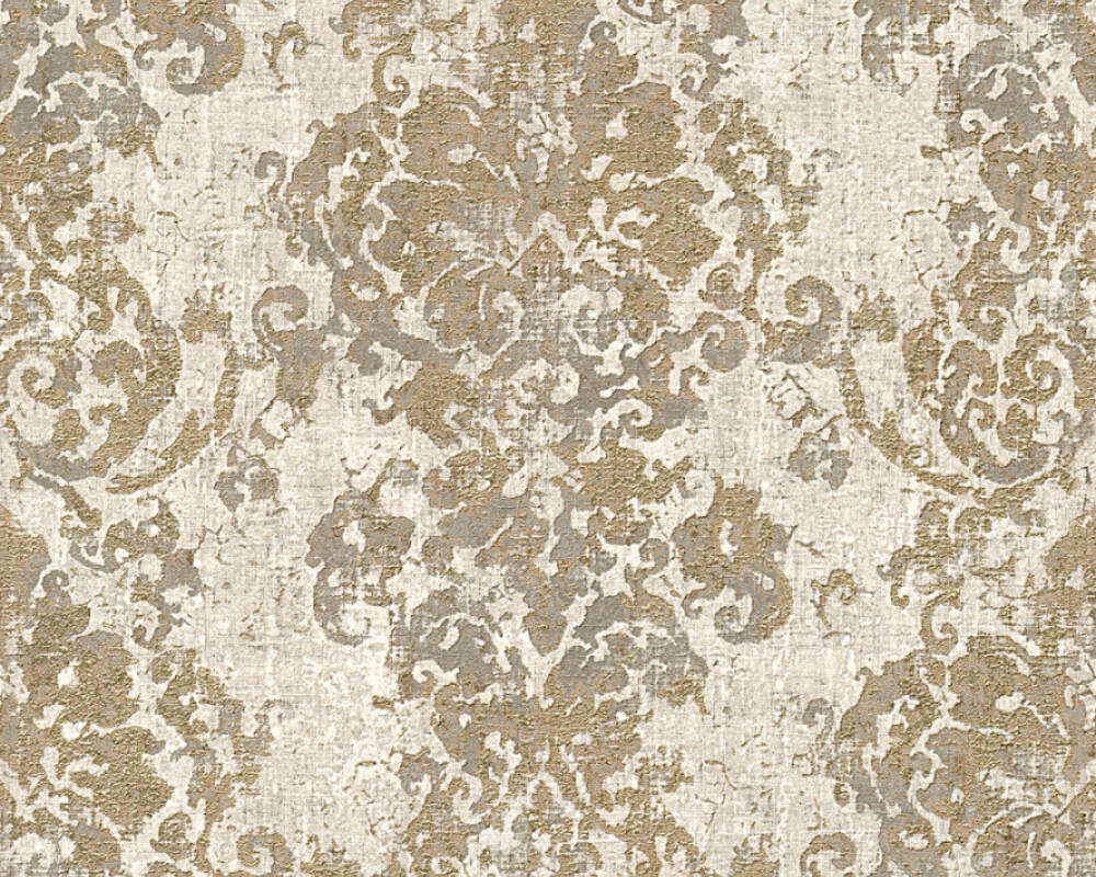 Création Wallpaper Baroque, Beige, Gold, Grey, Metallic - Обои С Классическим Рисунком - HD Wallpaper 