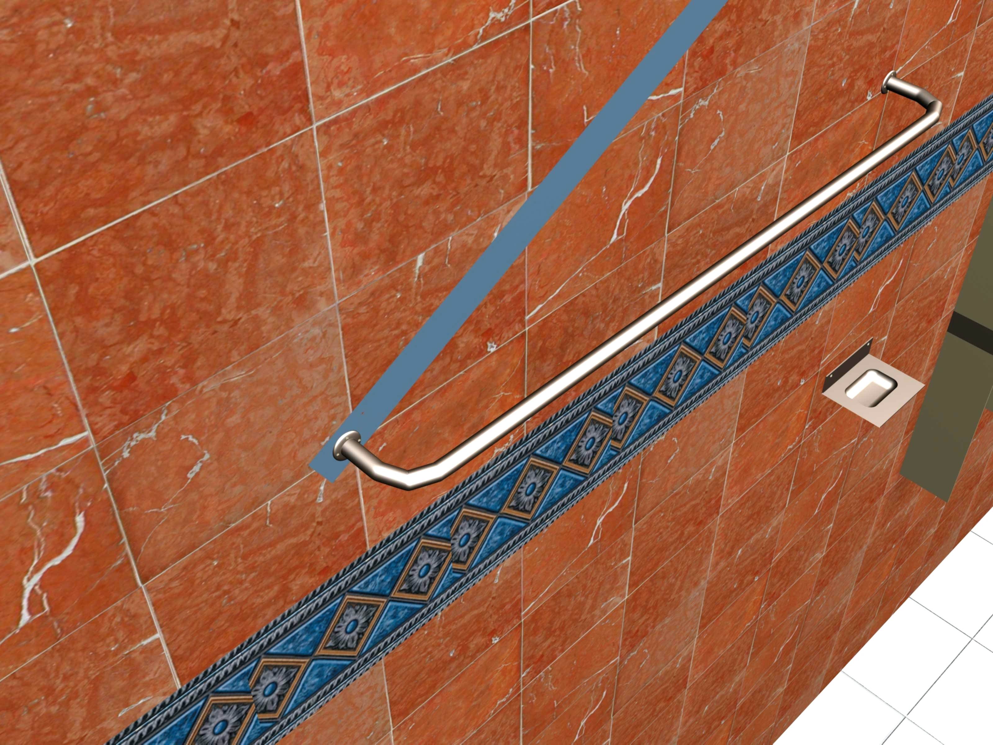 Ceramic Tile Look Wallpaper, Wide Hd - Bathroom Tiles Accessories - HD Wallpaper 