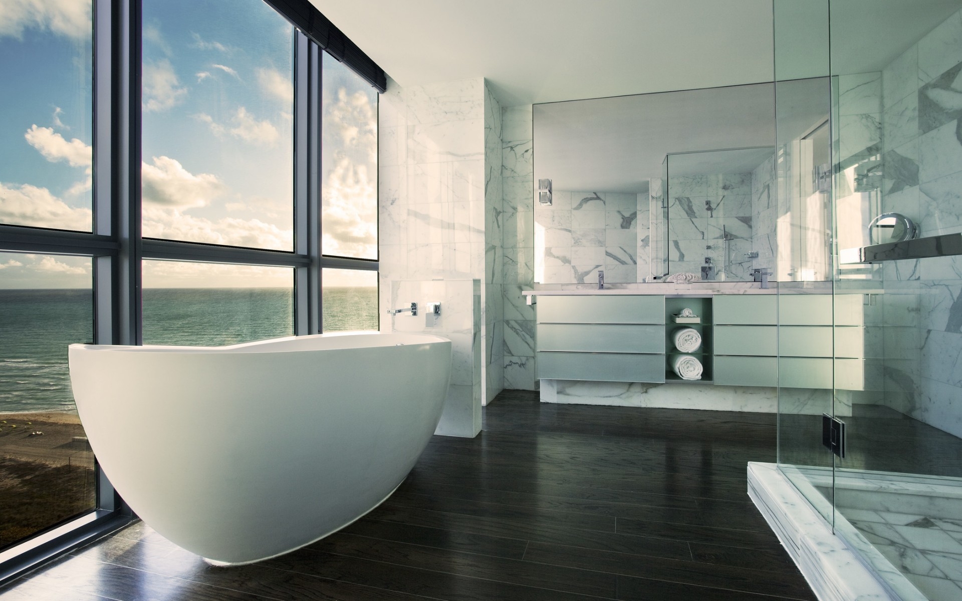 Modern Bathroom Hd - HD Wallpaper 