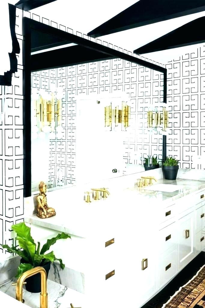 White Bathroom Wallpaper Cool Black - HD Wallpaper 