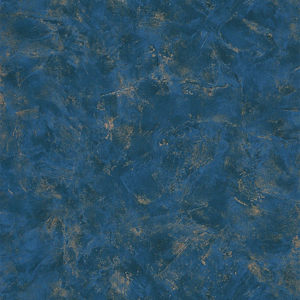 Patine Uni Bleu Blue Gold Wallpaper - Pattern - HD Wallpaper 