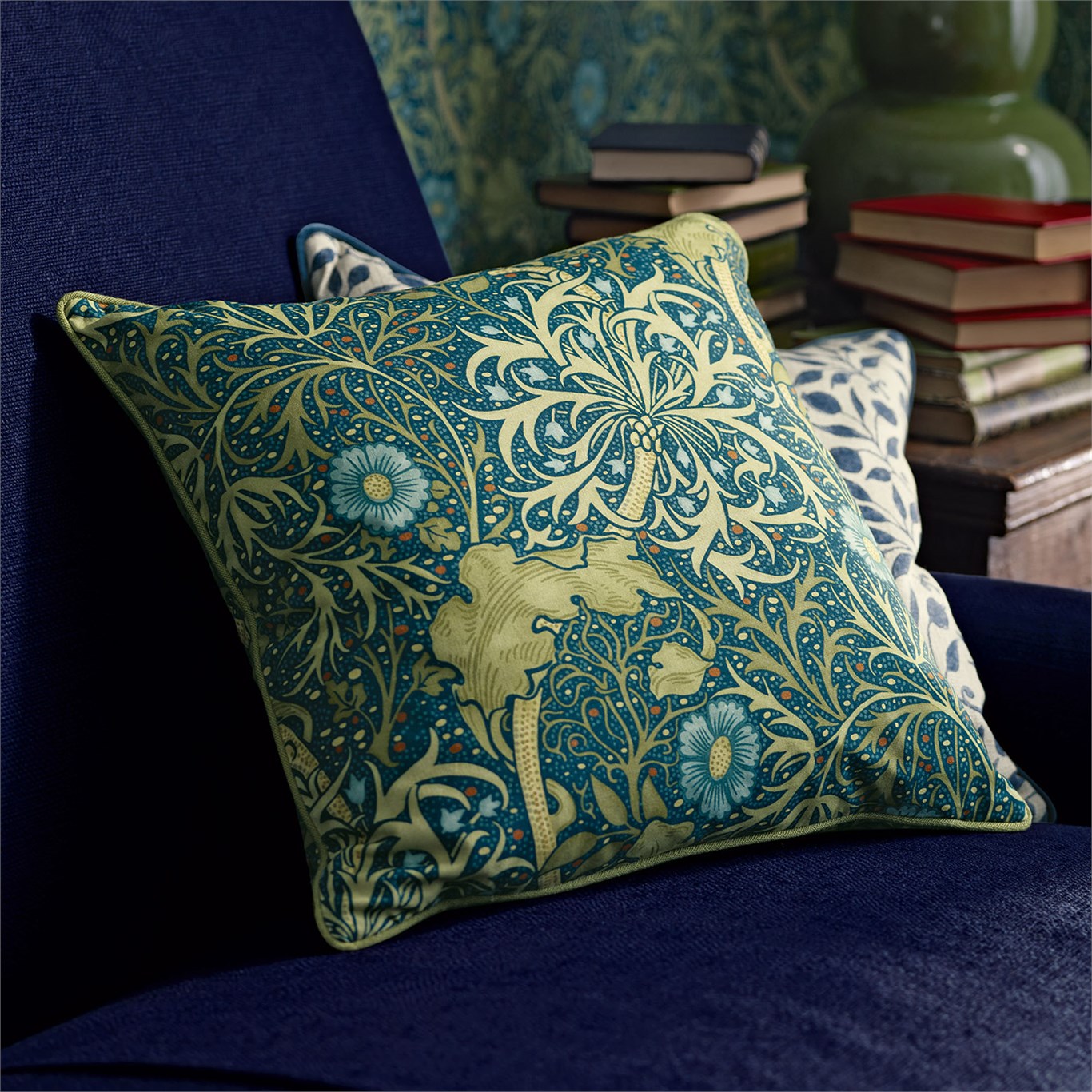 William Morris Seaweed Fabric - HD Wallpaper 