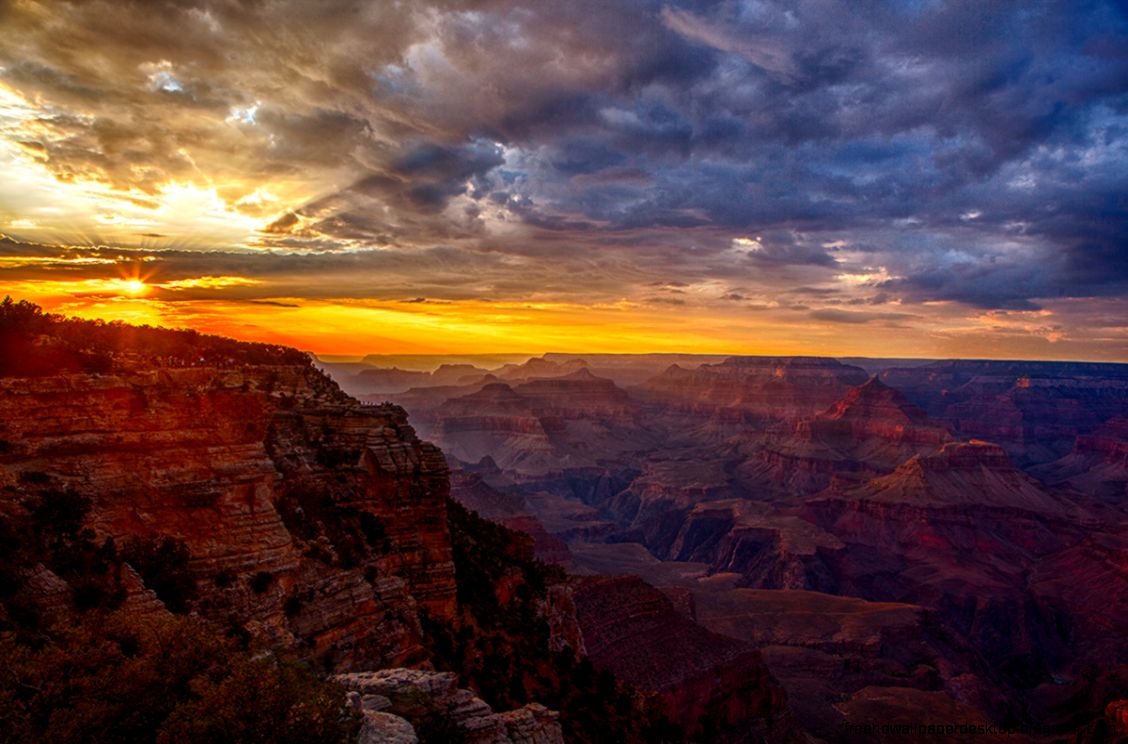 Sunset At The Grand Canyon Southwest Us Landscape Phil - Sunset Grand Canyon Wallpaper Hd - HD Wallpaper 
