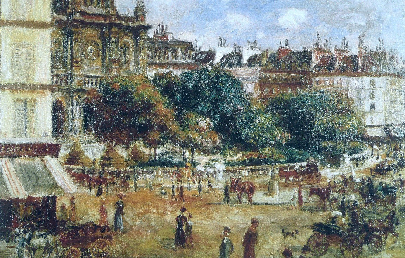 Photo Wallpaper Picture, The Urban Landscape, Pierre - Landscape Pierre Auguste Renoir - HD Wallpaper 