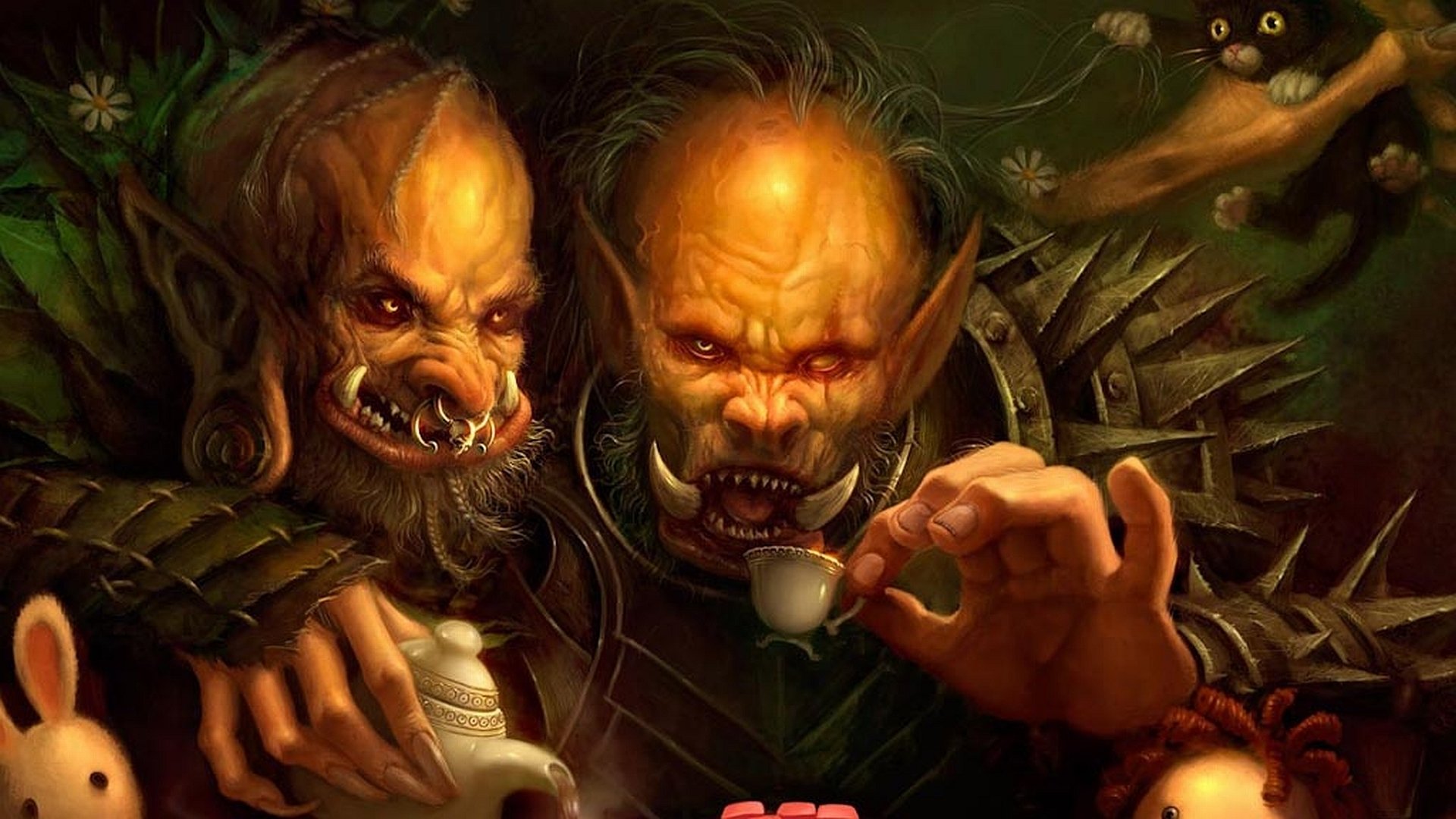 Troll Tea Party - HD Wallpaper 