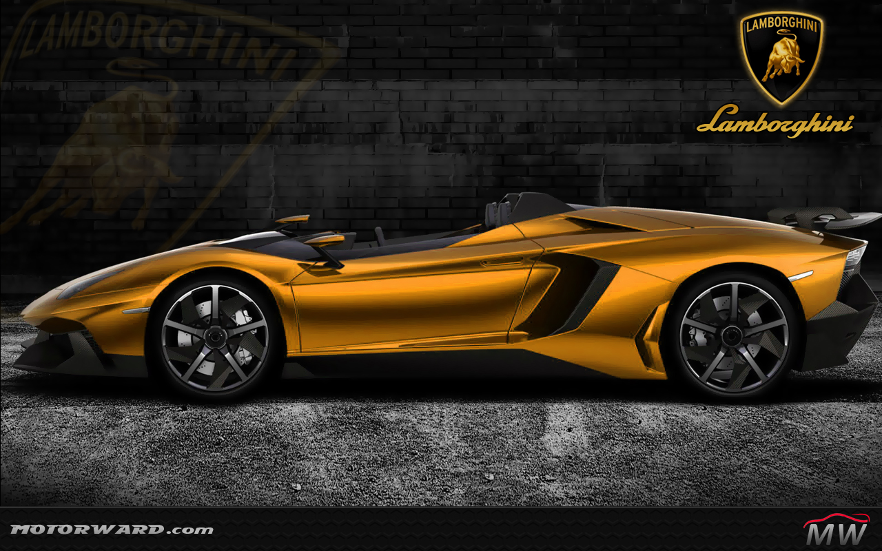 Lamborghini Aventador J Side - HD Wallpaper 
