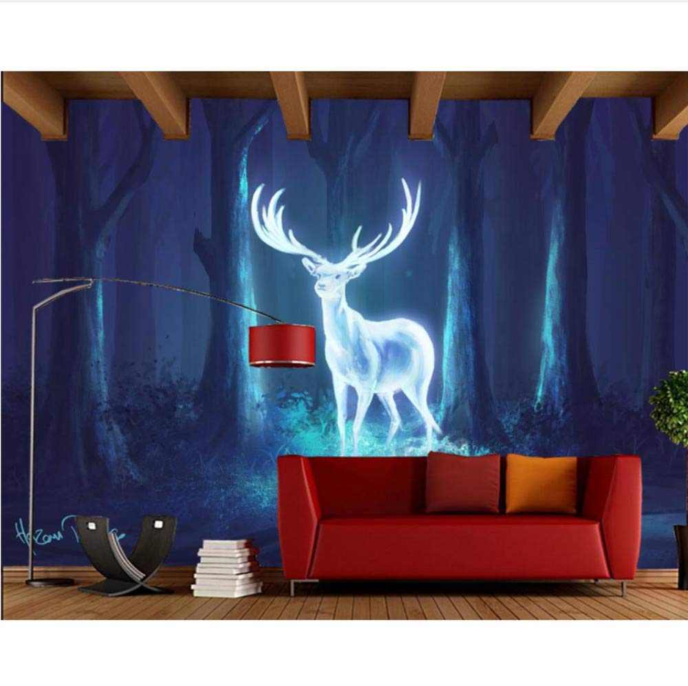 Glowing Deer In Dark - HD Wallpaper 