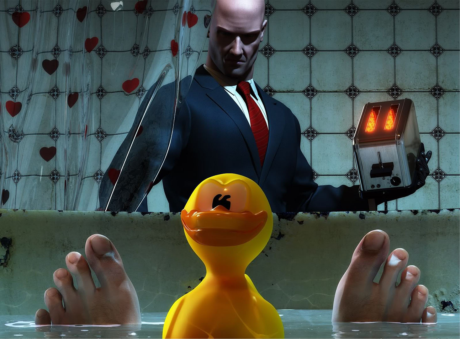 Rubber Duck And Toaster - Hitman Blood Money Hentai - HD Wallpaper 