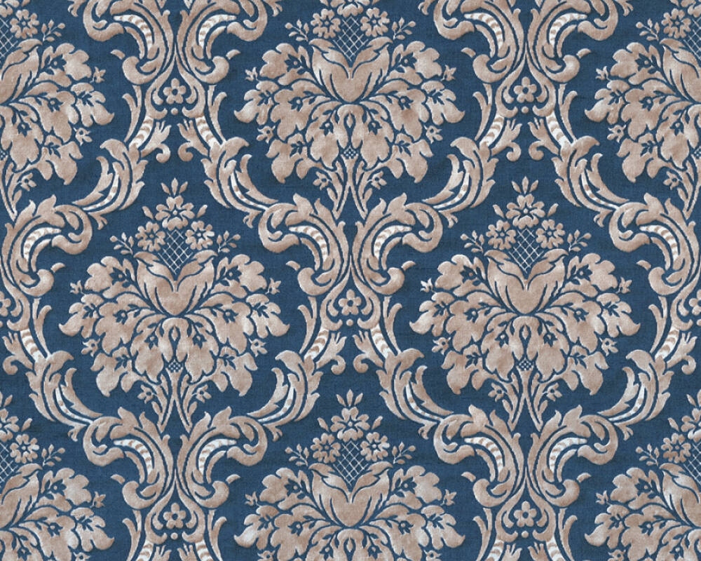 Livingwalls Wallpaper Baroque, Beige, Blue, Gold, Metallic - Vliesove Tapety - HD Wallpaper 