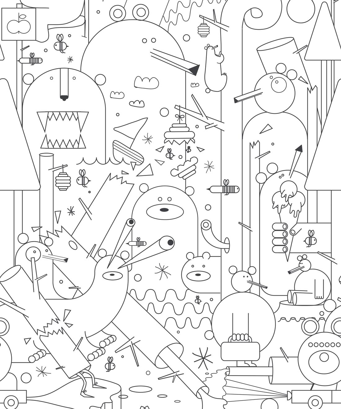 Line Art - HD Wallpaper 