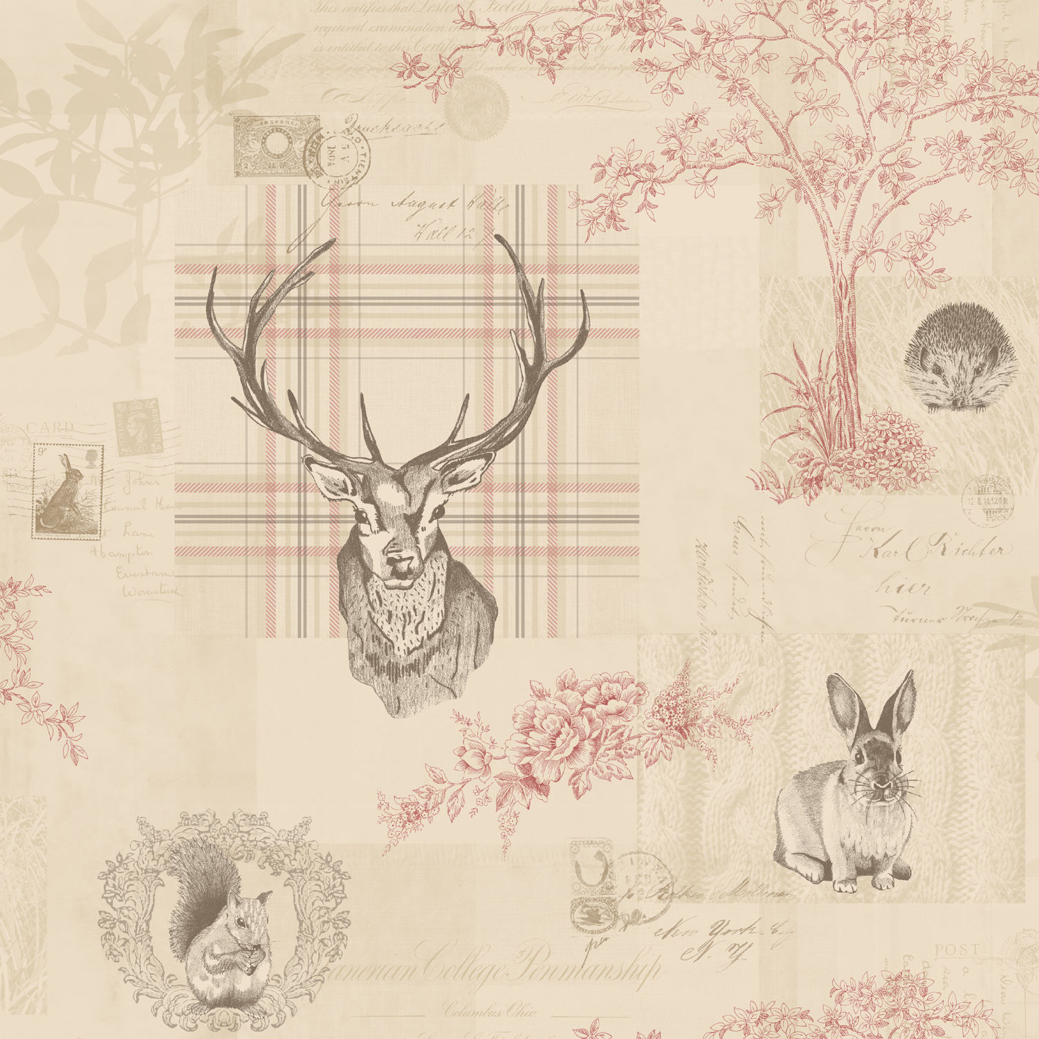 Pear & Pomegranate, A Wallpaper By Sanderson, Part - Animals Motif - HD Wallpaper 