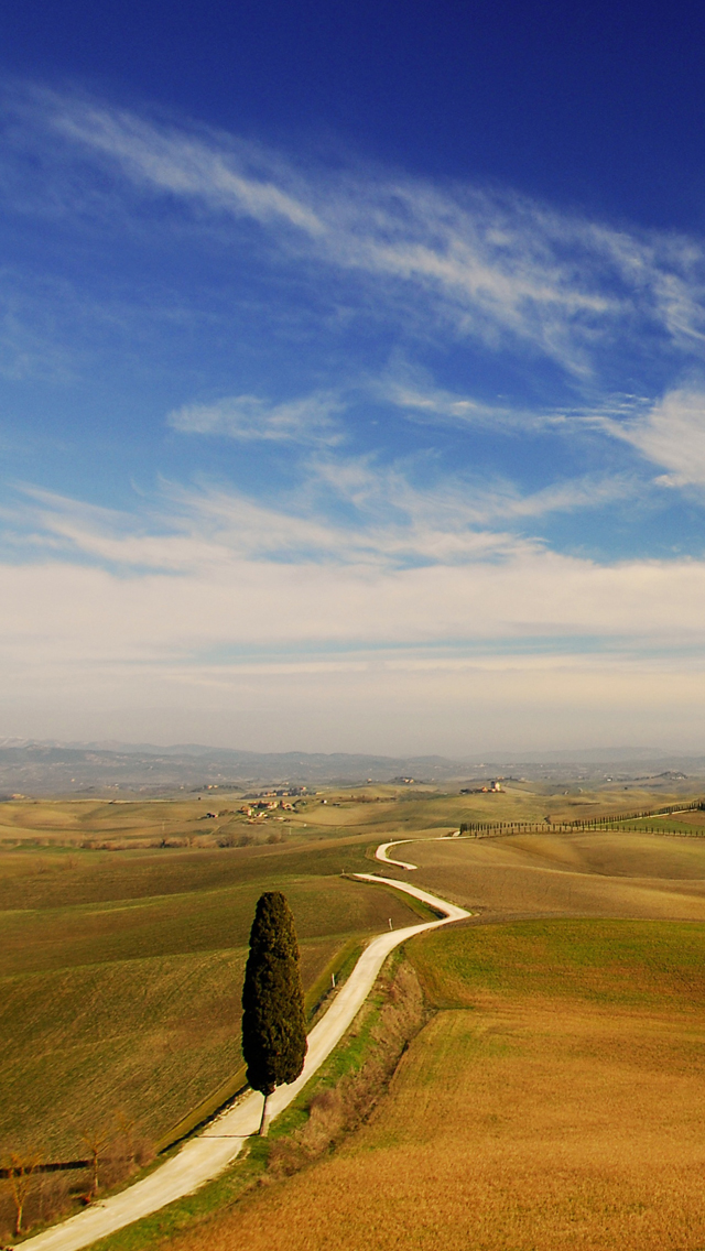 Tuscany Landscape Iphone Wallpaper - Tuscany Wallpaper Iphone - HD Wallpaper 