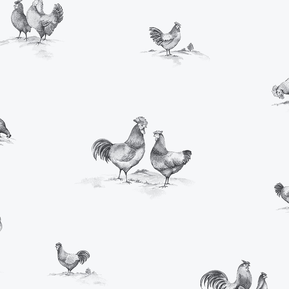 Black And White Wallpaper Chicken - HD Wallpaper 
