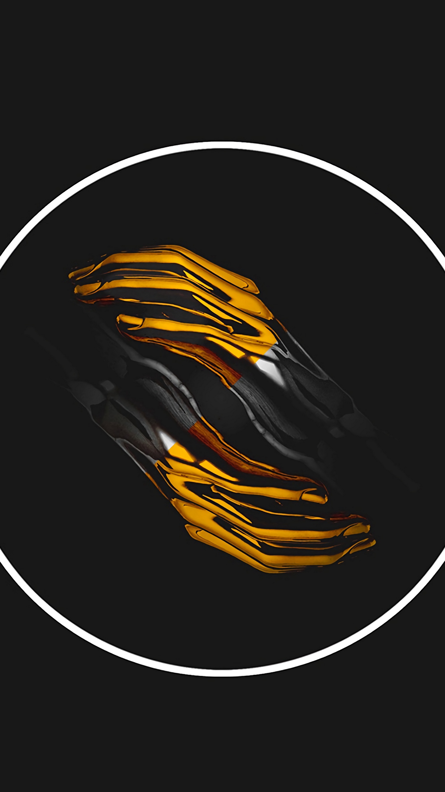 Wallpaper Hands, Circle, Dark, Golden, Touch - Wallpaper - HD Wallpaper 