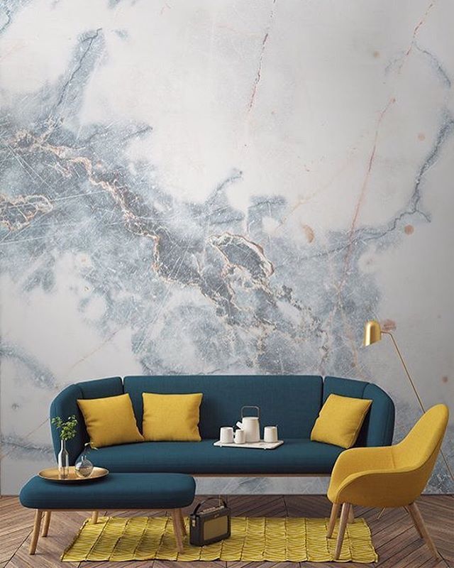 Papier Peint Marbre Bleu - HD Wallpaper 