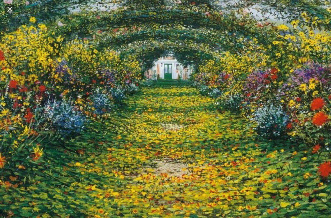 Claude Monet Garden Painting - HD Wallpaper 