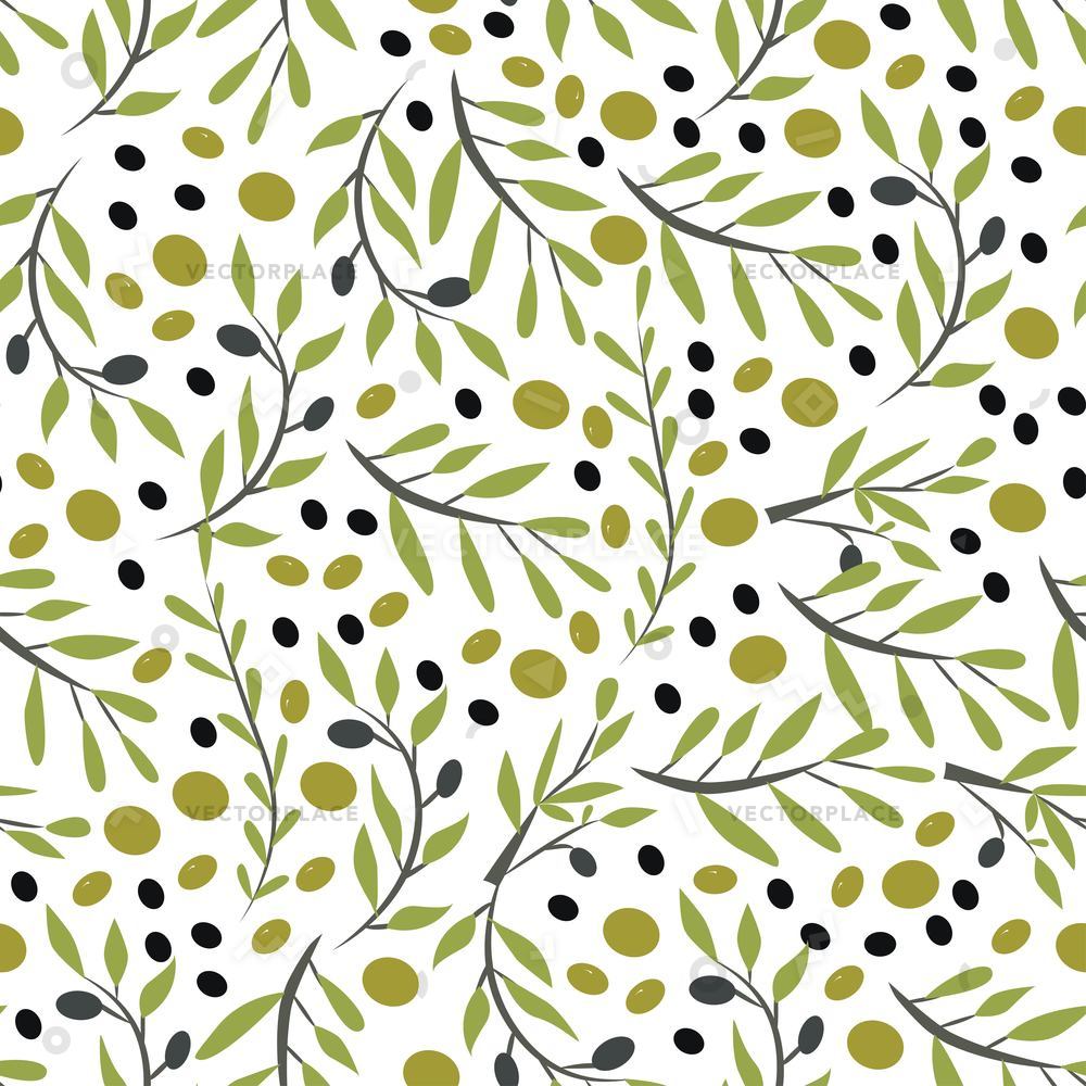 Olive Branch Seamless Pattern - Olive Branch Background - HD Wallpaper 