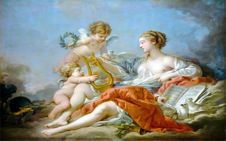 Francois Boucher Allegory Of Music - HD Wallpaper 