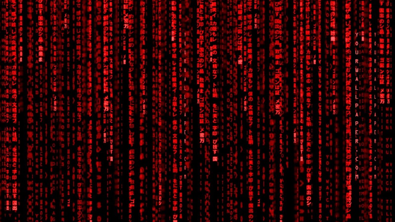 Animated Matrix Hd Background Download Desktop Wallpapers - Red Binary Code - HD Wallpaper 