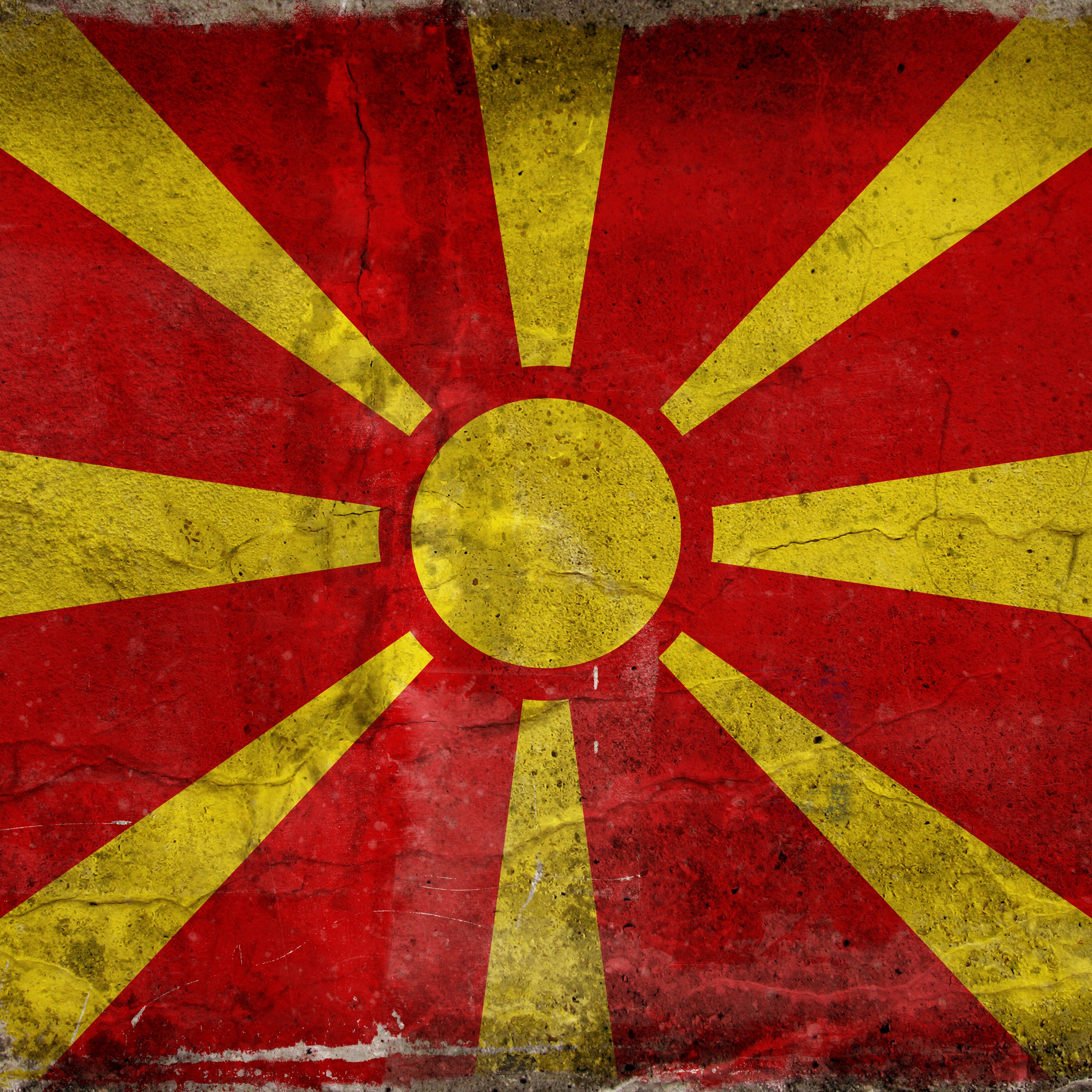 Wallpaper Flag, Macedonia, Color, Texture, Spot - Macedonia Flag - HD Wallpaper 
