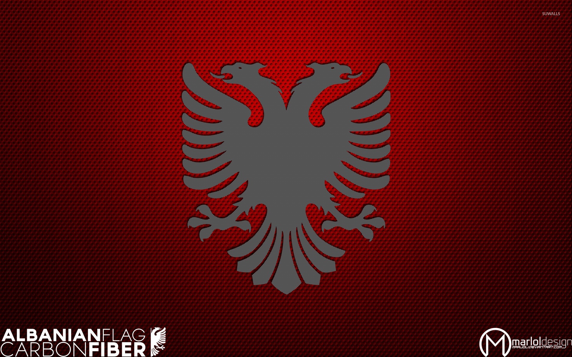 Albanian Flag Black And White - HD Wallpaper 