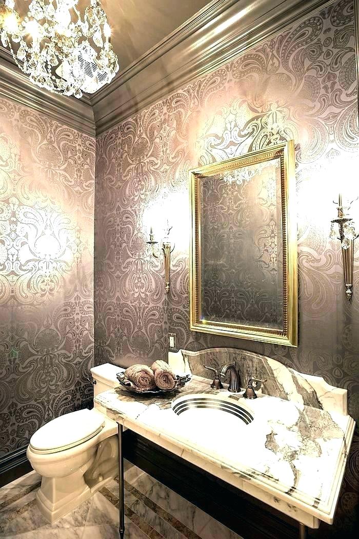 Bathroom Wall Paper Wallpaper Is An Affordable Way - Luxury Powder Room Decor - HD Wallpaper 