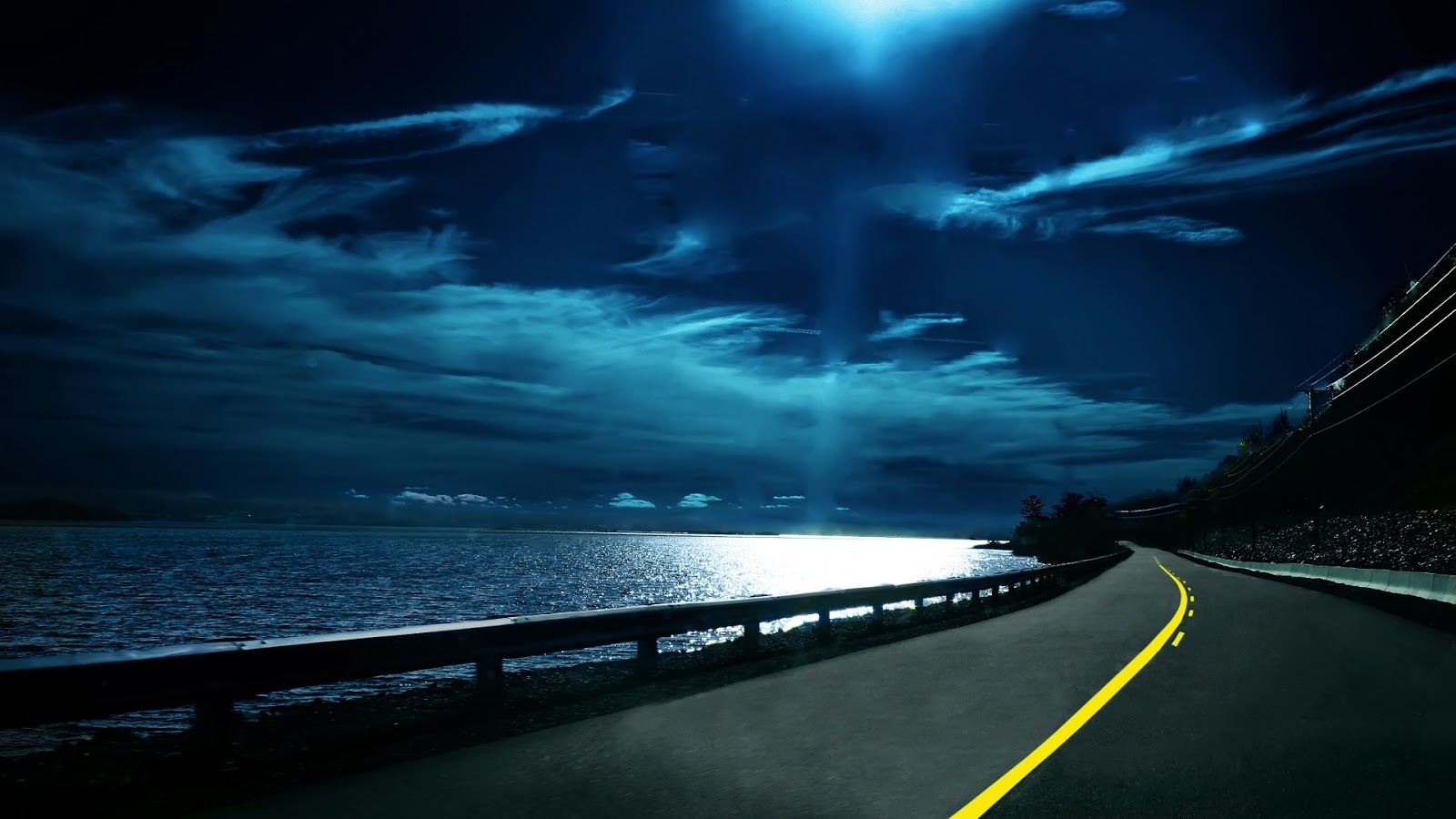 Programmer Wallpaper - Highway Night - HD Wallpaper 