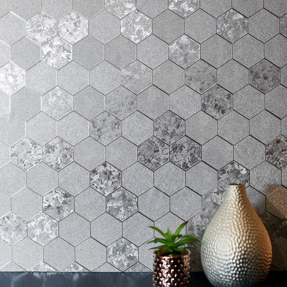 Picture 3 Of - Silver Honeycomb - HD Wallpaper 