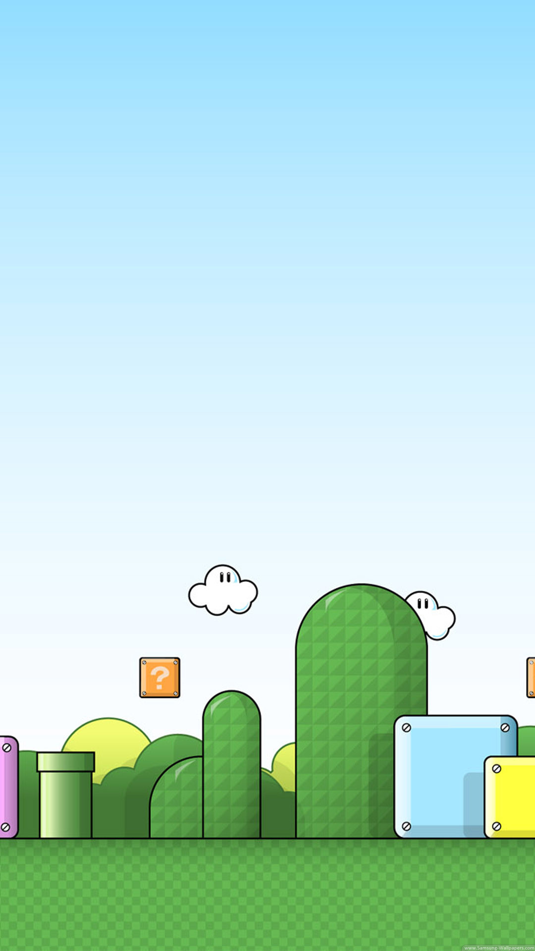 1080x1920, Super Mario World Mountains Wallpaper For - Mario Background Phone - HD Wallpaper 