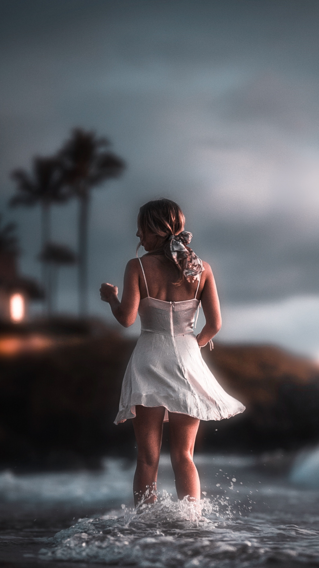 Caption On Beach At Night - HD Wallpaper 