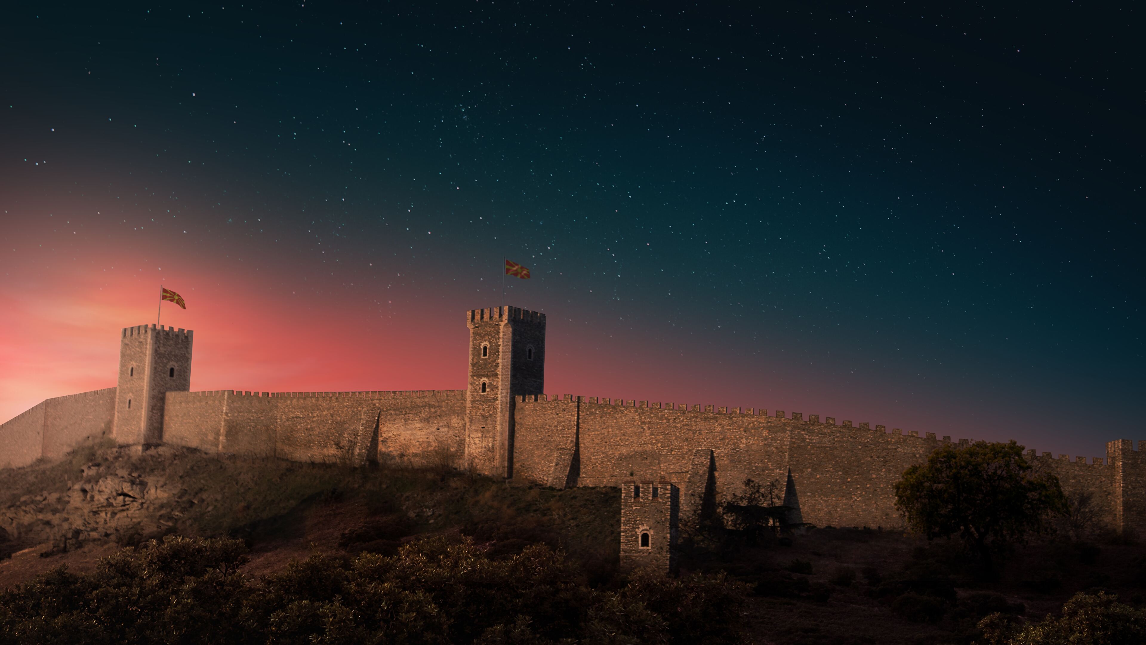 Skopje Fortress Skopje Macedonia Wallpaper - Wallpaper - HD Wallpaper 