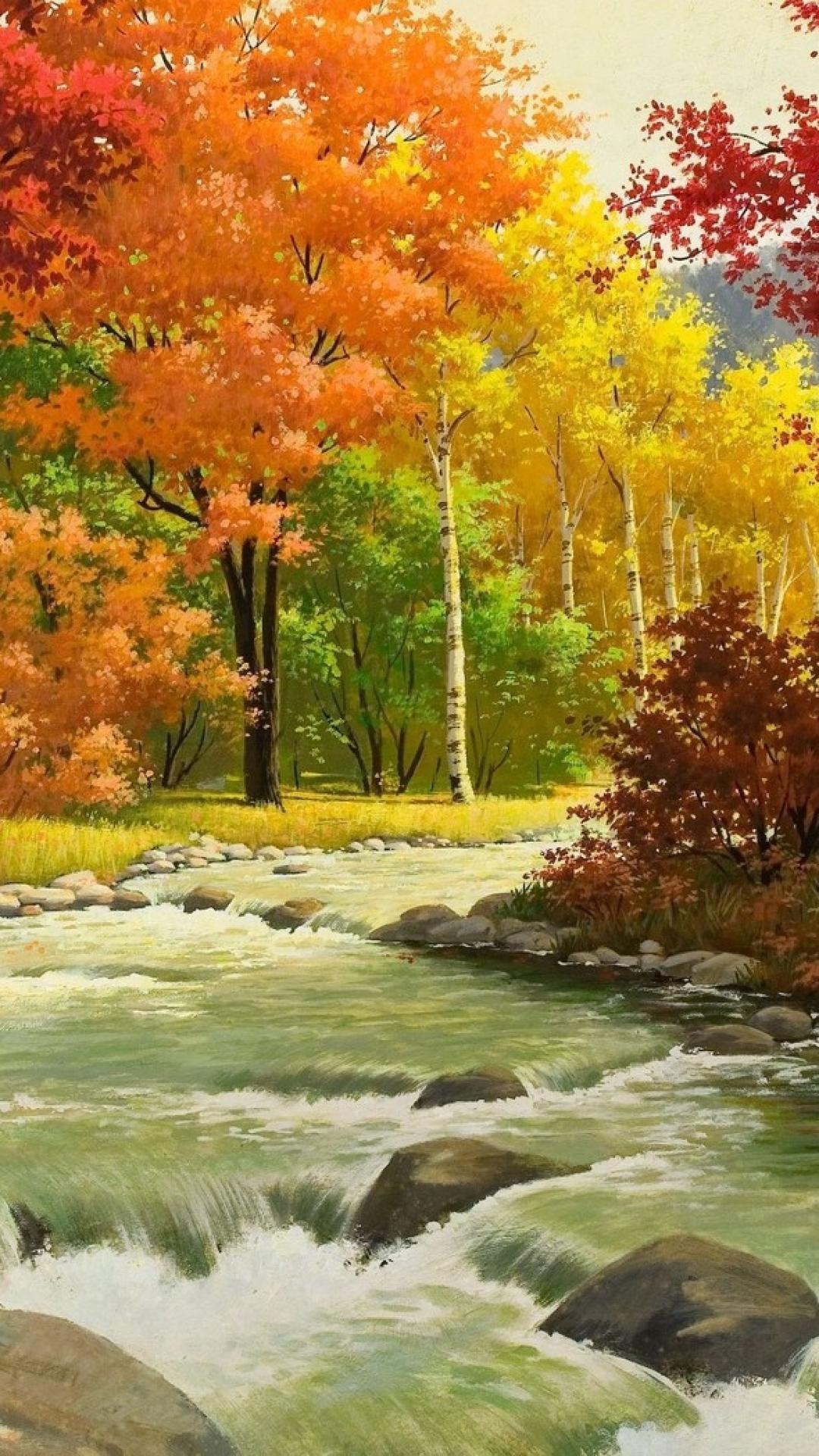 Portrait Hd Nature Wallpapers - Bob Ross Painting Iphone - HD Wallpaper 