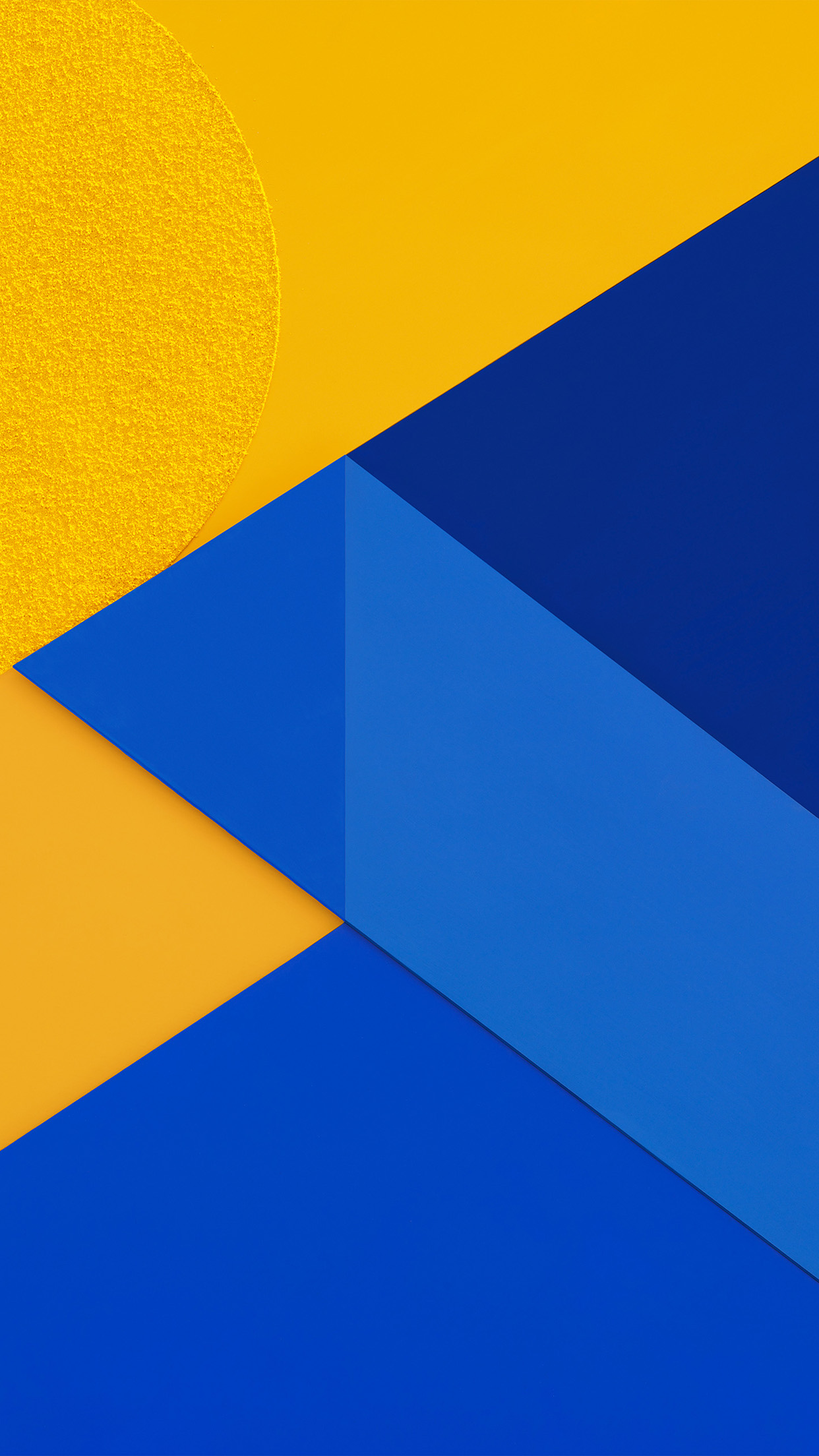 Android Marshmallow New Blue Yellow Pattern Android - Blue And Yellow Iphone - HD Wallpaper 